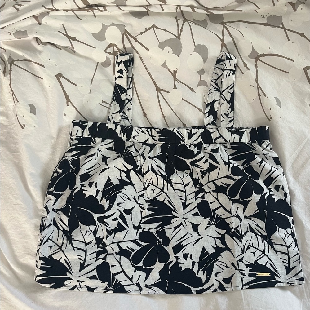 BNWT Michael Kors Cropped Linen/Viscose Top